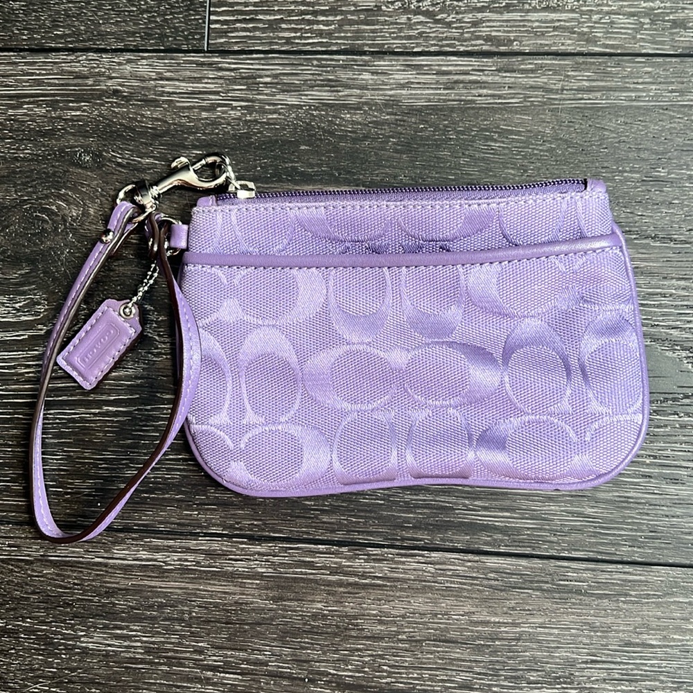 Coach Purple Wristlet